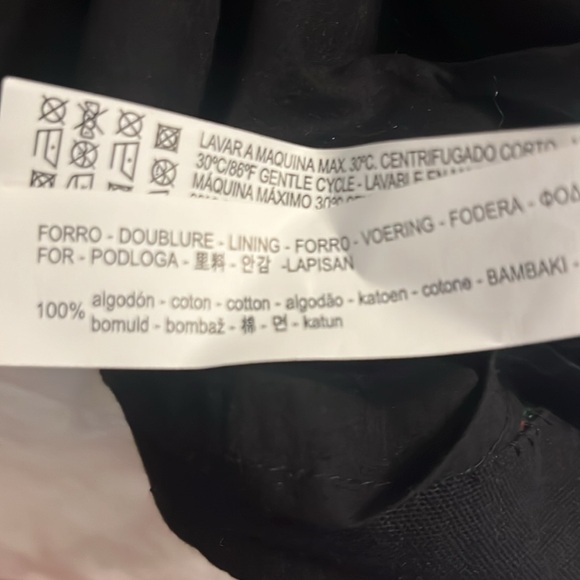 Zara Black Embroidery Skirt Colorful Flowers Size Medium - Picture 8 of 8